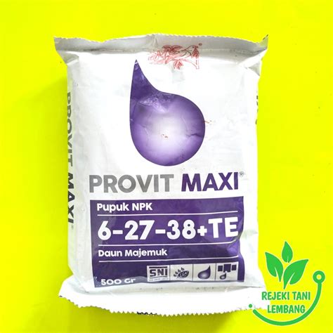 Jual PUPUK NPK PROVIT MAXI 500GR 6 27 38 TE Shopee Indonesia