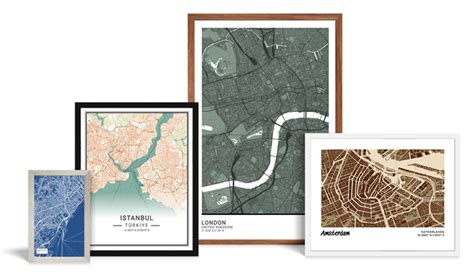 Framed Maps: Your City Map in Frame| Grafomap