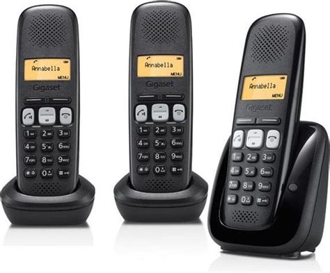 Gigaset A250 Trio DECT Telefoon Zwart Bol