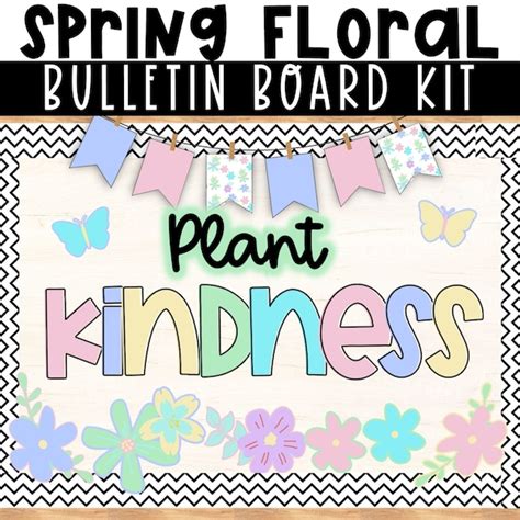 Plant Kindness Bulletin Board Etsy