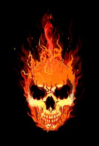 flaming skull Logo PNG Vector (AI) Free Download