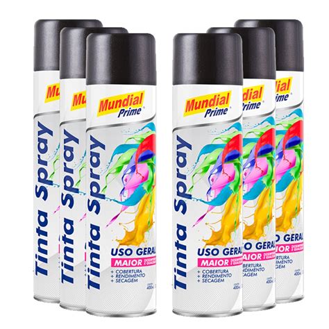 Tinta Spray Grafite Met Lica Ml Mundial Kit Unidades Submarino