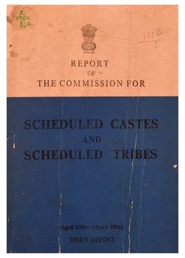 Acl Cpl 00639 Report Of The Commission For Scheduled Castes And