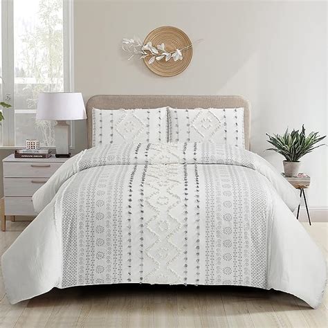 Amazon Style Quarters Twin Comforter Set White Boho Comforter Set