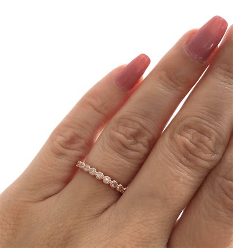 Rose Gold Eternity Ring. Wedding Band. Sterling Silver Rose - Etsy