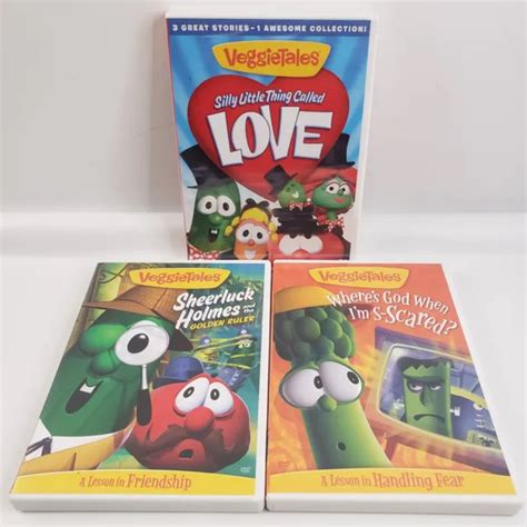 VEGGIETALES DVD LOT Silly Little Thing Called Love Sheetluck Holmes ...