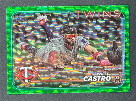 WILLI CASTRO 2024 Topps Series 1 Green Ice Foil Parallel 499 Minnesota