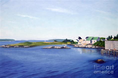 Jonesport Harbor Maine Painting By Rosemarie Morelli Fine Art America