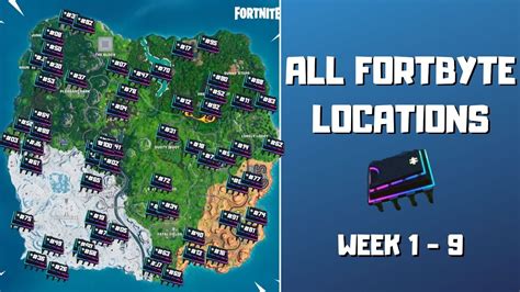 All Fortbyte Locations Week 1 9 Every Hidden Fortbyte In Fortnite Fortbyte Challenges