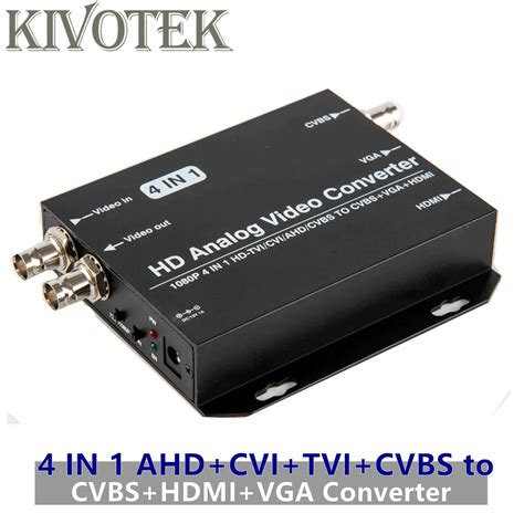 AHD CVI TVI CVBS To CVBS HDMI VGA Adapter Converter Loop Output 1080p