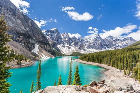 Moraine Lake In Banff National Park Canadian Rockies Canada Stock