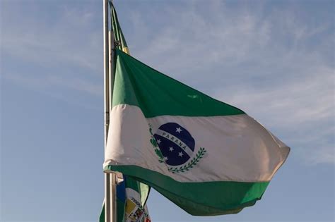 Bandeira Do Estado Brasileiro Do Paran Onde Est Escrito Em Portugu S