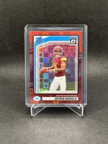 2024 Panini Donruss Jayden Daniels Rated Rookie Optic Preview Red