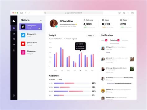 Hypesos Social Media Analytic Dashboard Analytics Dashboard Social