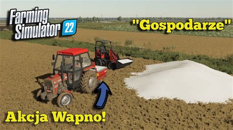 AKCJA WAPNO Polska Wieś Rozrzucanie Wapna MF 255 w Akcji