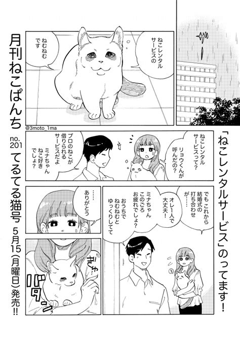 「月刊ねこぱんち発売です「ねこレンタルサービス」からチラ見せ」三本 一舞🐈‍⬛ねこ漫画連載中の漫画