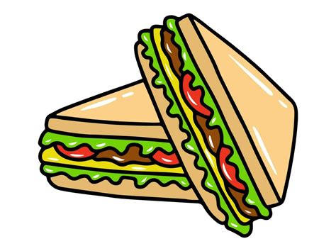 Sandwich Fast Food Clipart Illustration 24276981 Vector Art At Vecteezy