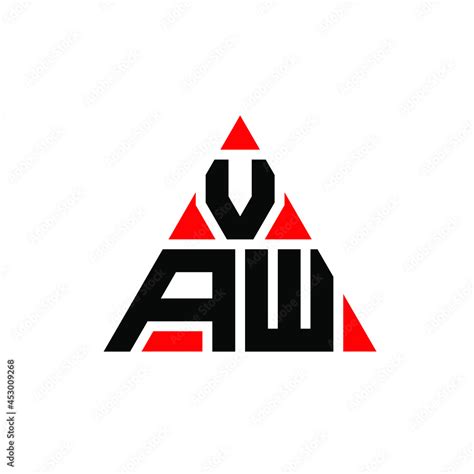 VAW triangle letter logo design with triangle shape. VAW triangle logo ...