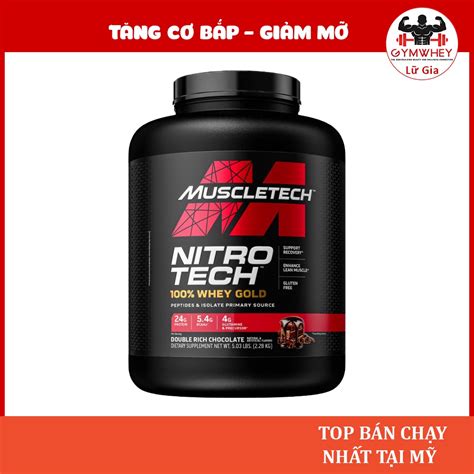 Whey Gold Nitrotech Sữa Tăng Cơ Bắp Muscletech Nitrotech 100 Whey Gold 5 Lbs 24kg Hộp 76 Ser