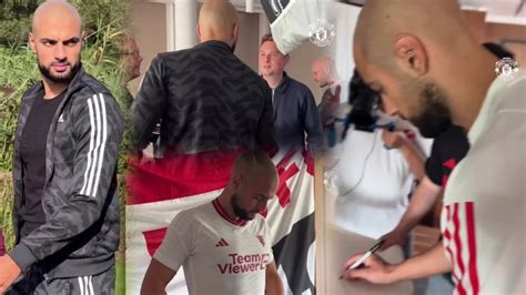 Day Amrabat Storms Carrington Training To Complete Duties Meets