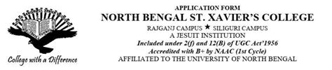 North Bengal St Xaviers College Application Form