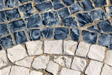 Portuguese Paving Stones Arranged In Wave Form Stock Photo Image Of