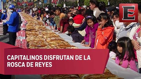 Parten La Tradicional Mega Rosca De Reyes En El Z Calo Youtube