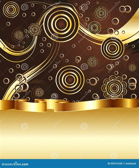 Brown And Gold Background Stock Vector Illustration Of T 50741245