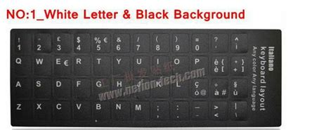 Keypad Label Sticker Eco Environment Plastic Italian Keyboard Stickers