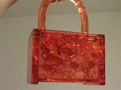 Lucite Bag Hand Carved By Joyce Francis The Manhattan Based Artist