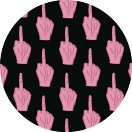 Fuck You Pink Middle Finger Pattern Sticker
