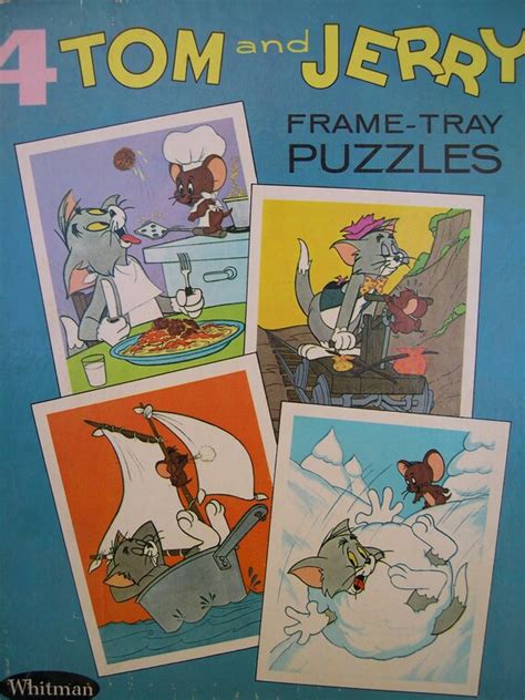 Set Of 4 Tom And Jerry Frame Tray Puzzles By Wolvesahead On Etsy