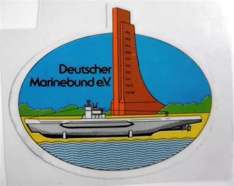 SOUVENIR AUFKLEBER MARINE EHRENMAL Laboe Deutscher Marinebund E V U