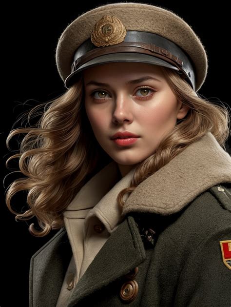 Premium Free ai Images | world war era girl in an all wool mackinaw ...