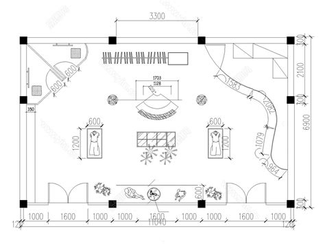现代服装店装饰设计图cad图纸下载 素材下载易图网cad设计图纸库