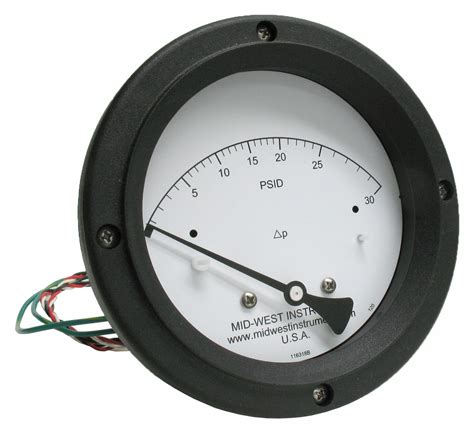 Midwest Instrument To Psid Back Differential Pressure Gauge