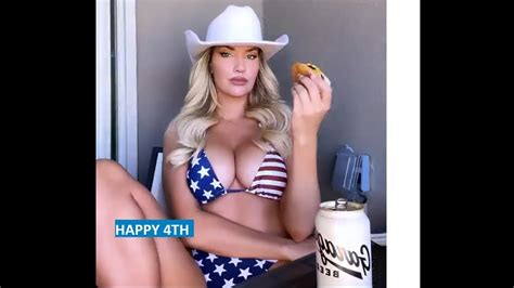 Golf Influencer Paige Spiranac Shows Off American Flag Bikini For