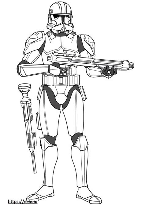 Phase Star Wars Clone Trooper Coloring Page