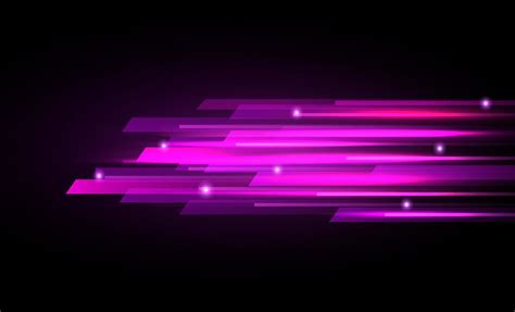 Abstract speed technology. purple light trails with motion effect, long exposure. Modern ...