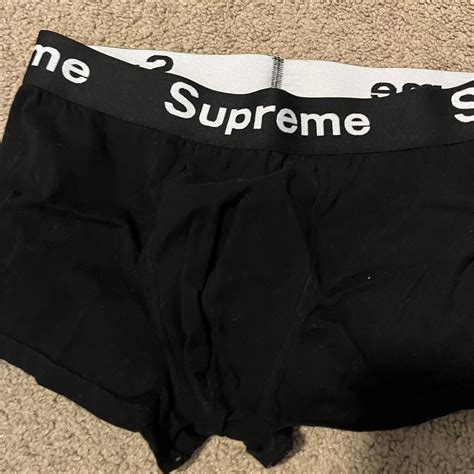 two black supreme boxers - Depop