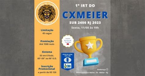 O Irt Do Cxmeier Sub Rj Id Cbx Em Rio De Janeiro Sympla