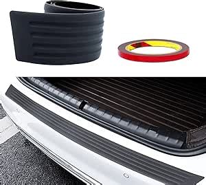 Amazon PCVBMLAUT Rear Bumper Protector Universal Black Rubber Back