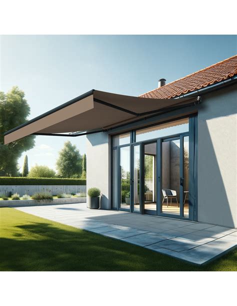 Store Banne Monobloc ESPAI 4 00x3 50m Manuelle Taupe Gris