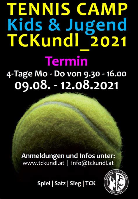 Tenniscamp Ab Sofort Anmeldung M Glich Tc Kundl