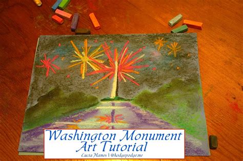 Washington Monument With Fireworks Art Tutorial Fireworks Art