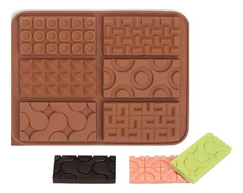 Molde Chocolate Moldes Reposteria Molde Silicona Barras Cav Insumos