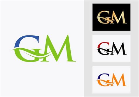 Premium Vector | Letter gm logo design. gm logotype sign