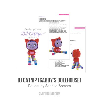 DJ Catnip (Gabby's Dollhouse) amigurumi pattern - Amigurumi.com