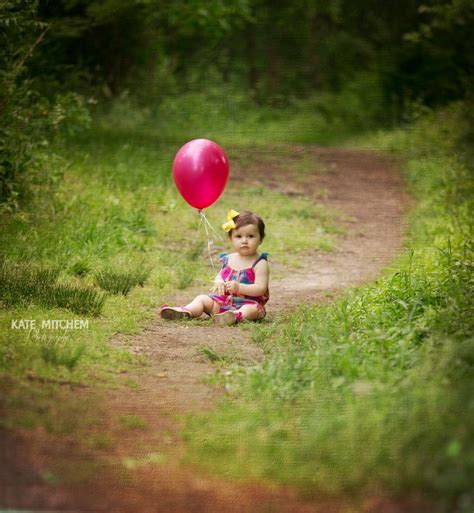 First year, One year old, Baby Photo shoot, Kate Mitchem Photography, Balloons, Children, Spring ...