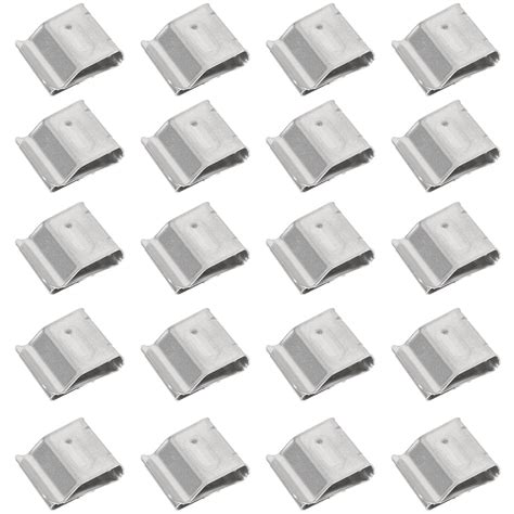 50 Pcs Wire Cable Clamps Photovoltaic Metal Clips Frame Stainless Steel